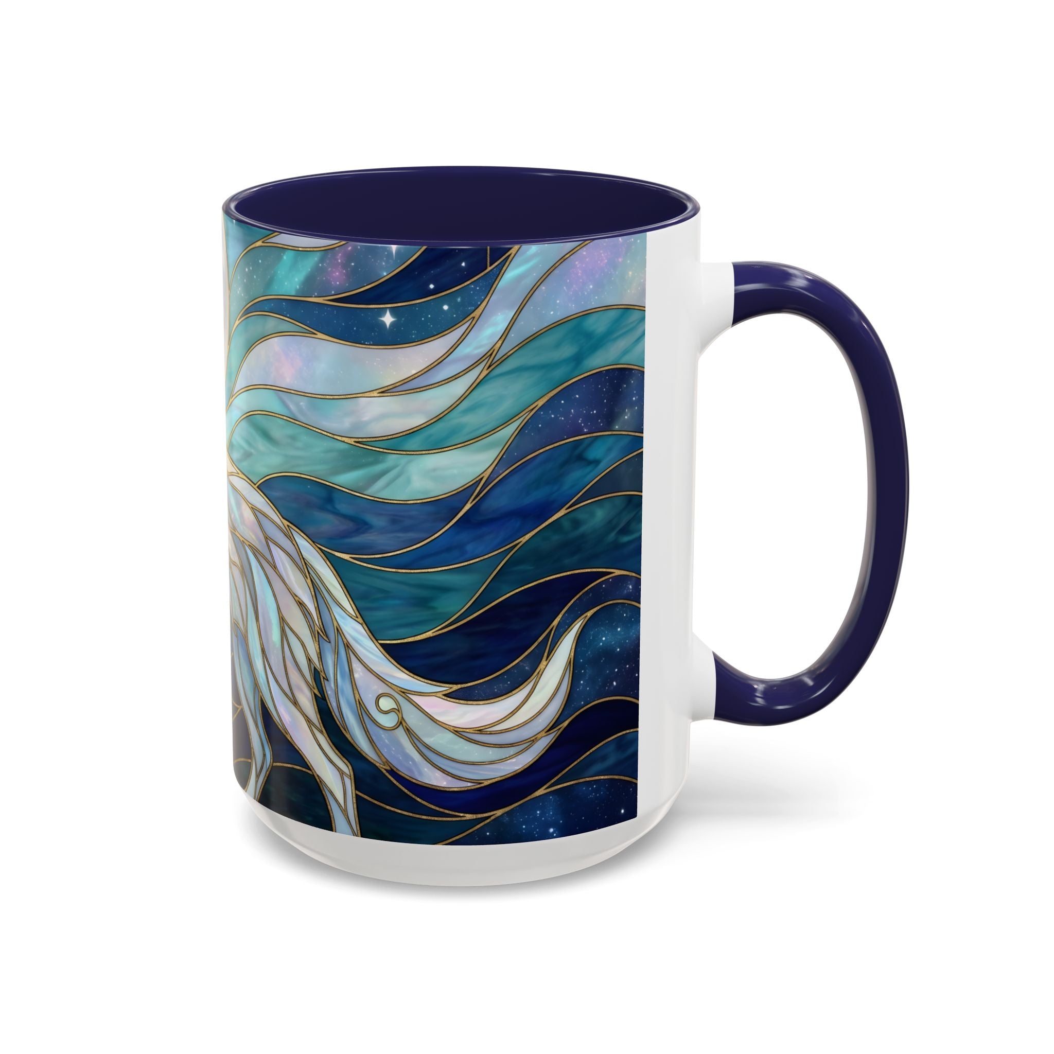 Moonlit Wolf Stained Glass Style Mug
