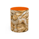 Golden Glow Poodle Stained Glass Style Mug