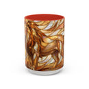 Amber Lion Stained Glass Style Mug