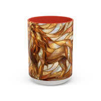 Amber Lion Stained Glass Style Mug