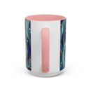 Blue Breeze Hummingbird Stained Glass Style Mug