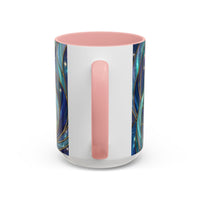 Blue Breeze Hummingbird Stained Glass Style Mug