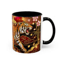 Sakura Tiger Stained Glass Style Mug