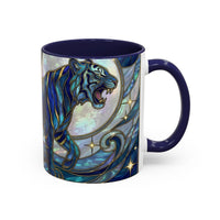 Sapphire Tiger Stained Glass Style Mug