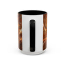 Amber Glow Staffy Stained Glass Style Mug