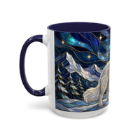 Mountain Guardian Great Pyrenees Stained Glass Style Mug