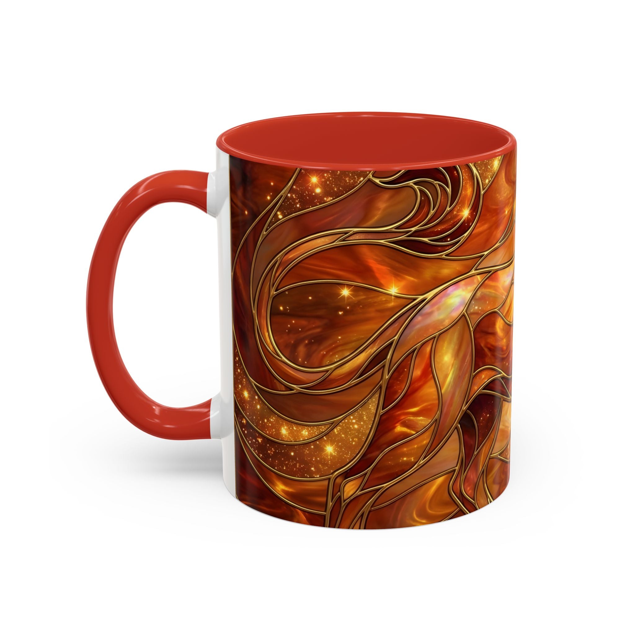 Wildfire Lion Stained Glass Mug