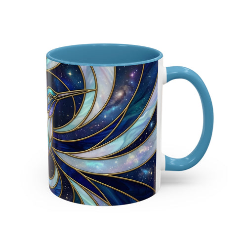 Sapphire Hummingbird Stained Glass Style Mug