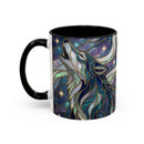 Starlight Wolf Stained Glass Style Mug