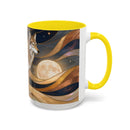 Nightscape Wolf Moon Stained Glass Style Mug