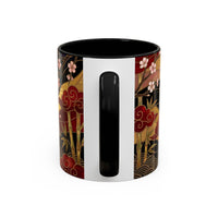 Sakura Wolf Stained Glass Style Mug