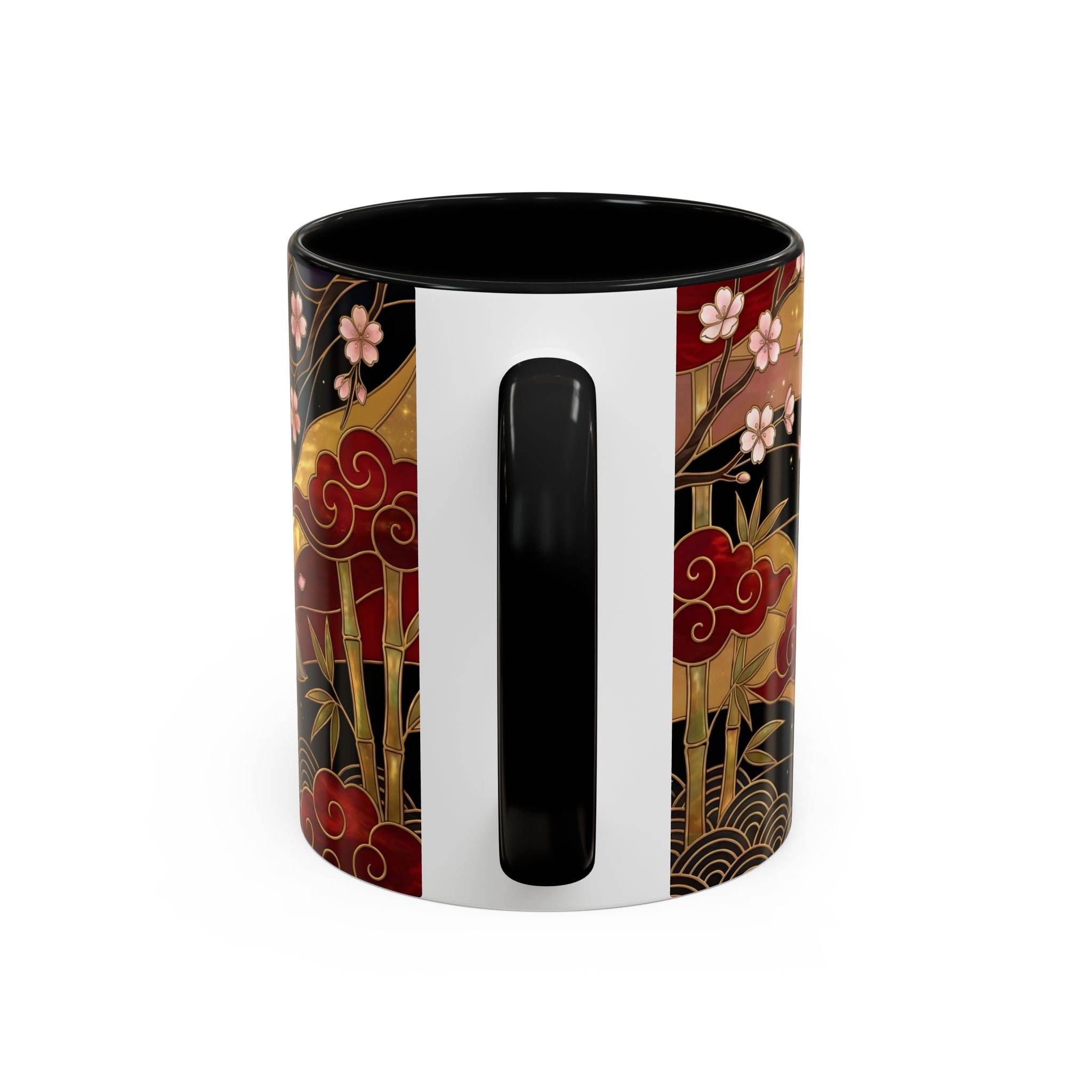 Sakura Wolf Stained Glass Style Mug