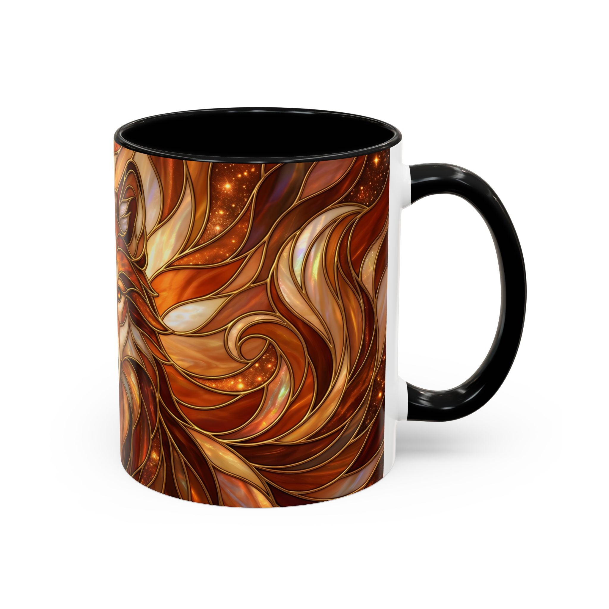 Ember Wolf Stained Glass Style Mug