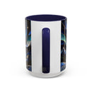 Aurora Mountain Wolf Stained Glass Style Mug