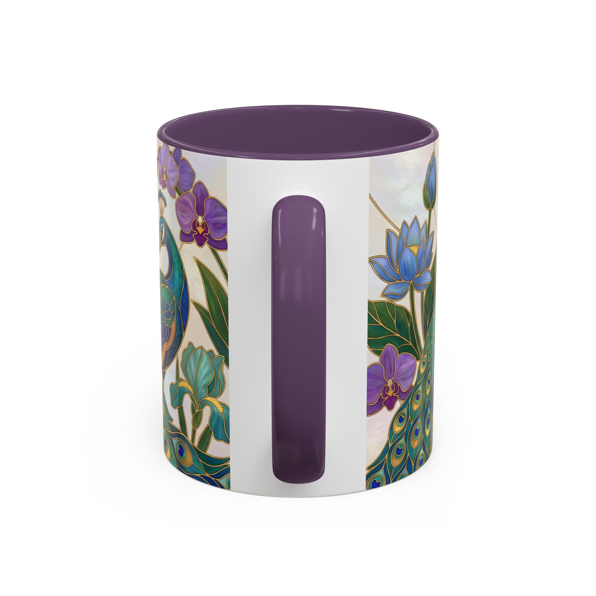 Garden Peacock Stained Glass Style Mug