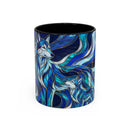 Cobalt Wolf Family Stained Glass Style Mug