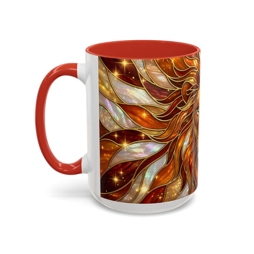 Majestic Lion Stained Glass Style Mug