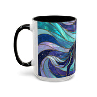 Celestial Wolf Stained Glass Style Mug