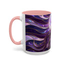 Amethyst Wolf Stained Glass Style Mug