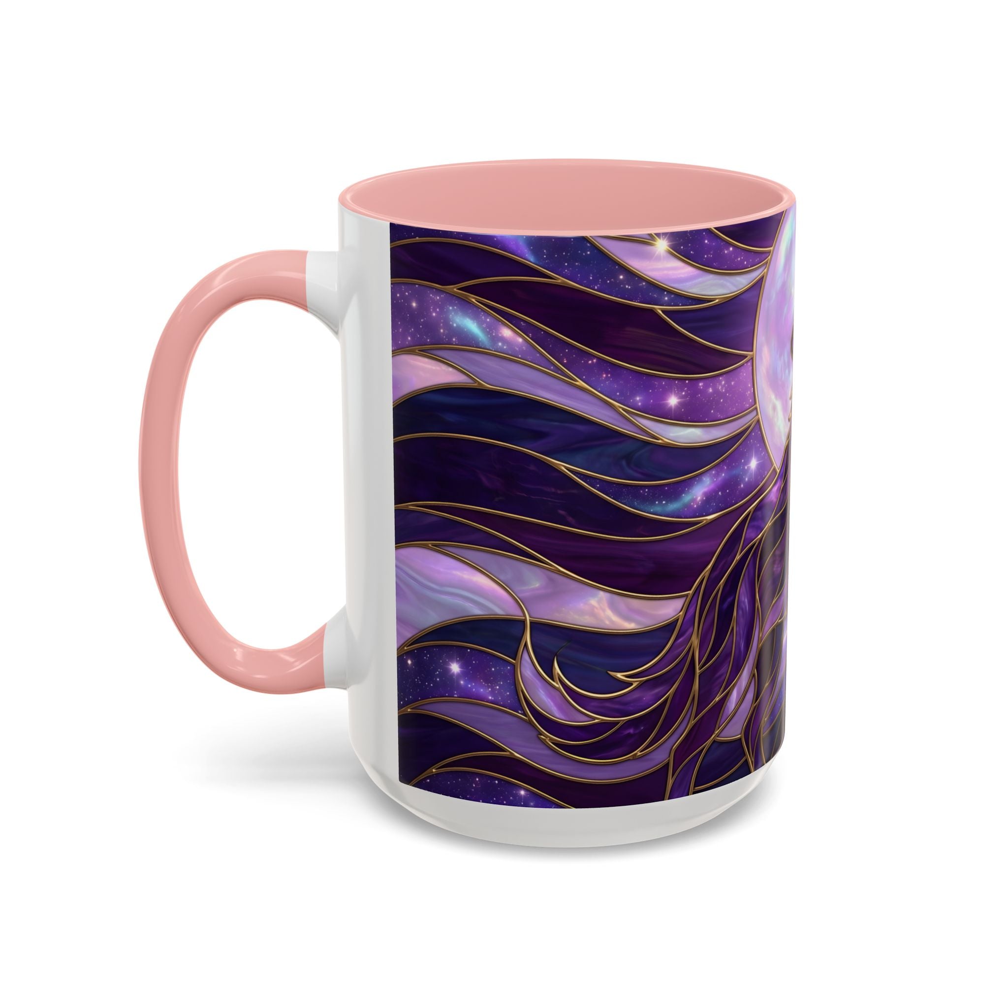 Amethyst Wolf Stained Glass Style Mug