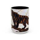 Midnight Tiger Stained Glass Style Mug