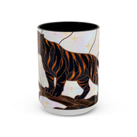 Midnight Tiger Stained Glass Style Mug