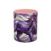 Purple Lion Stained Glass Style Mug