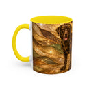 Honey Glow Chocolate Labrador Retriever Stained Glass Style Mug