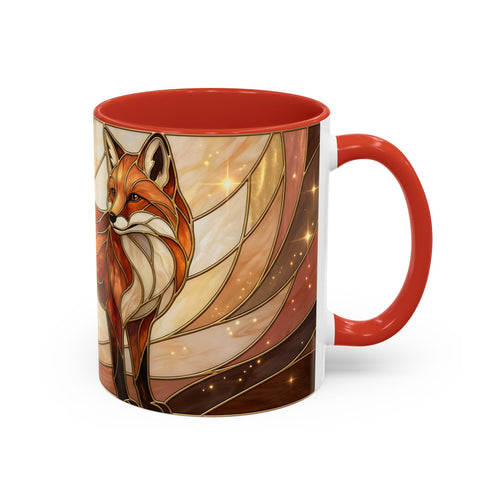 Honey Light Fox Stained Glass Style Mug