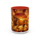 Savannah Lion Stained Glass Style Mug