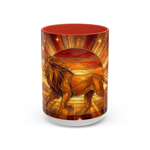 Savannah Lion Stained Glass Style Mug