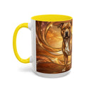 Amber Glow Staffy Stained Glass Style Mug