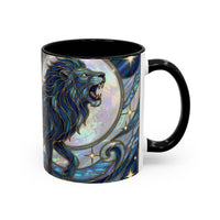 Sapphire Lion Stained Glass Style Mug
