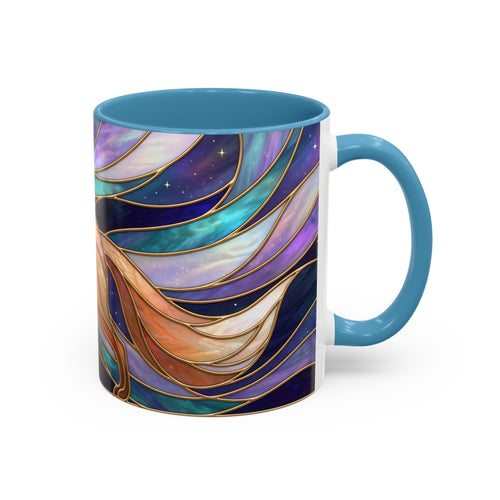 Aurora Fox Stained Glass Style Mug