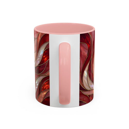 Scarlet Bloom Hummingbird Stained Glass Style Mug