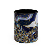 Lunar Peacock Stained Glass Style Mug