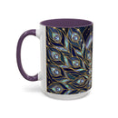 Lunar Peacock Stained Glass Style Mug