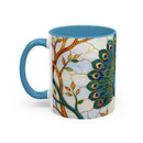Elegant Peacock Stained Glass Style Mug