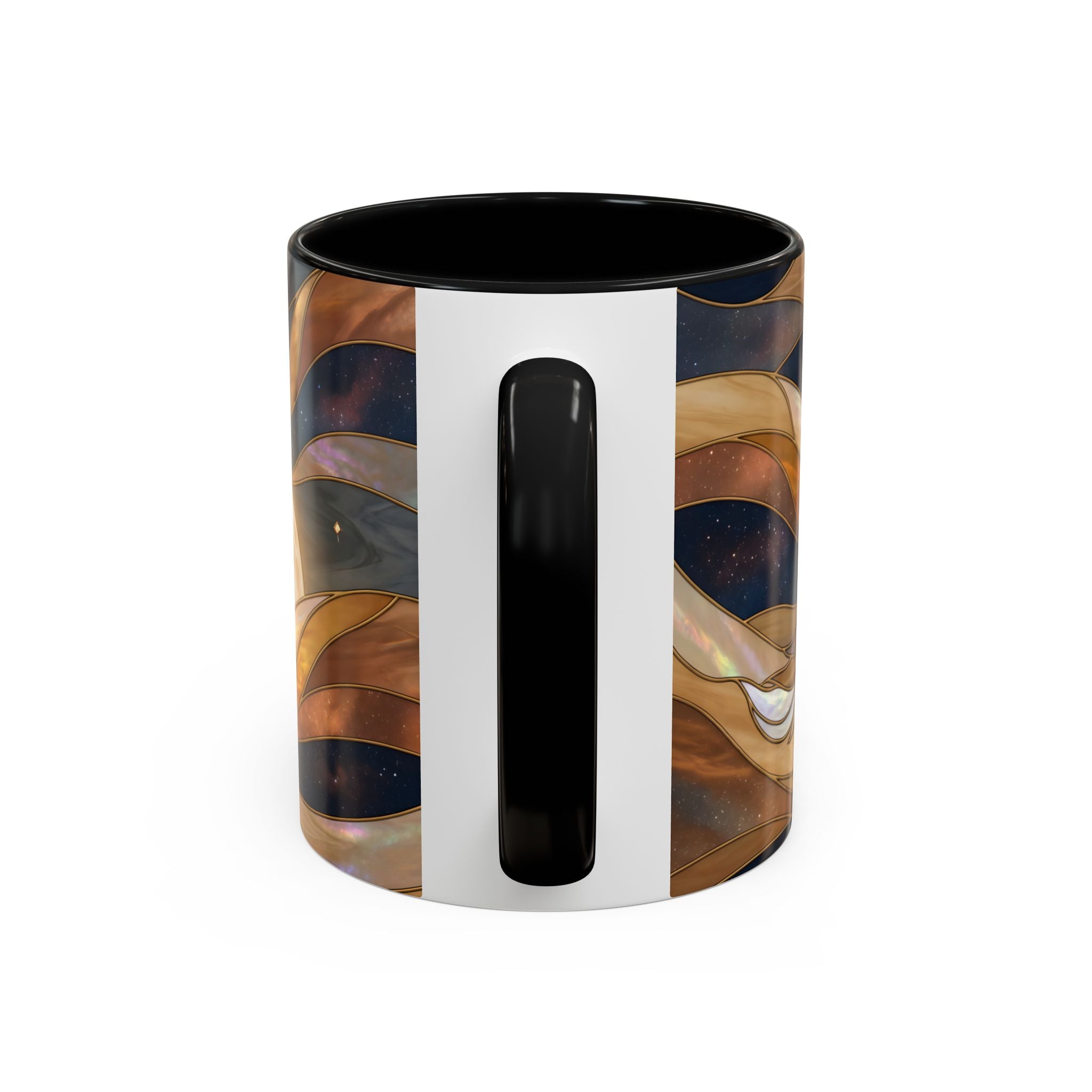 Nightscape Wolf Moon Stained Glass Style Mug