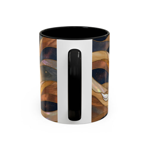 Nightscape Wolf Moon Stained Glass Style Mug