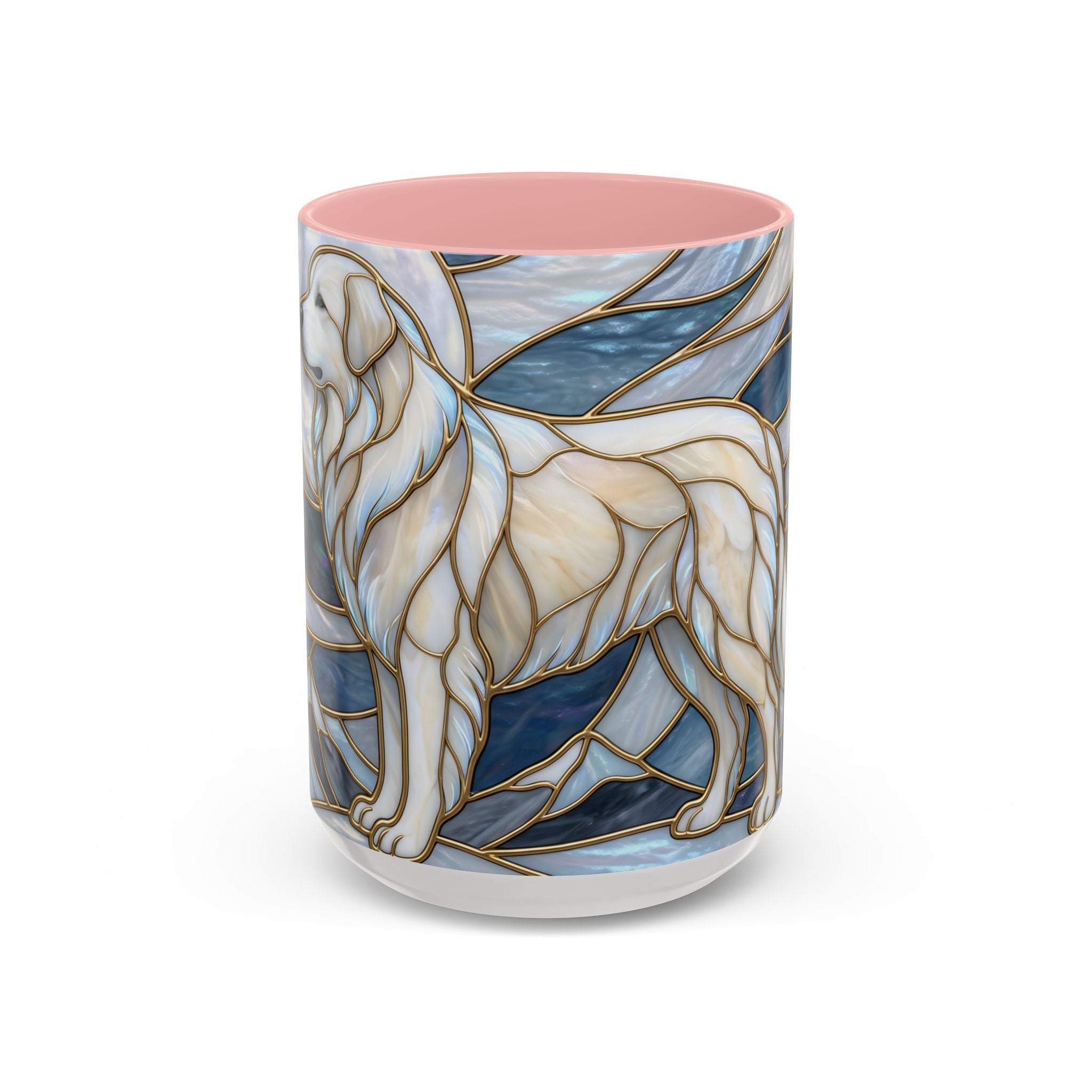Moonlight Great Pyrenees Stained Glass Style Mug