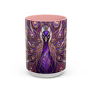 Purple Peacock Stained Glass Style Mug