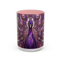 Purple Peacock Stained Glass Style Mug