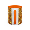 Golden Sakura Lion Stained Glass Style Mug