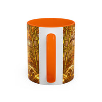 Golden Sakura Lion Stained Glass Style Mug