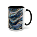 Sapphire Glow French Bulldog Stained Glass Style Mug