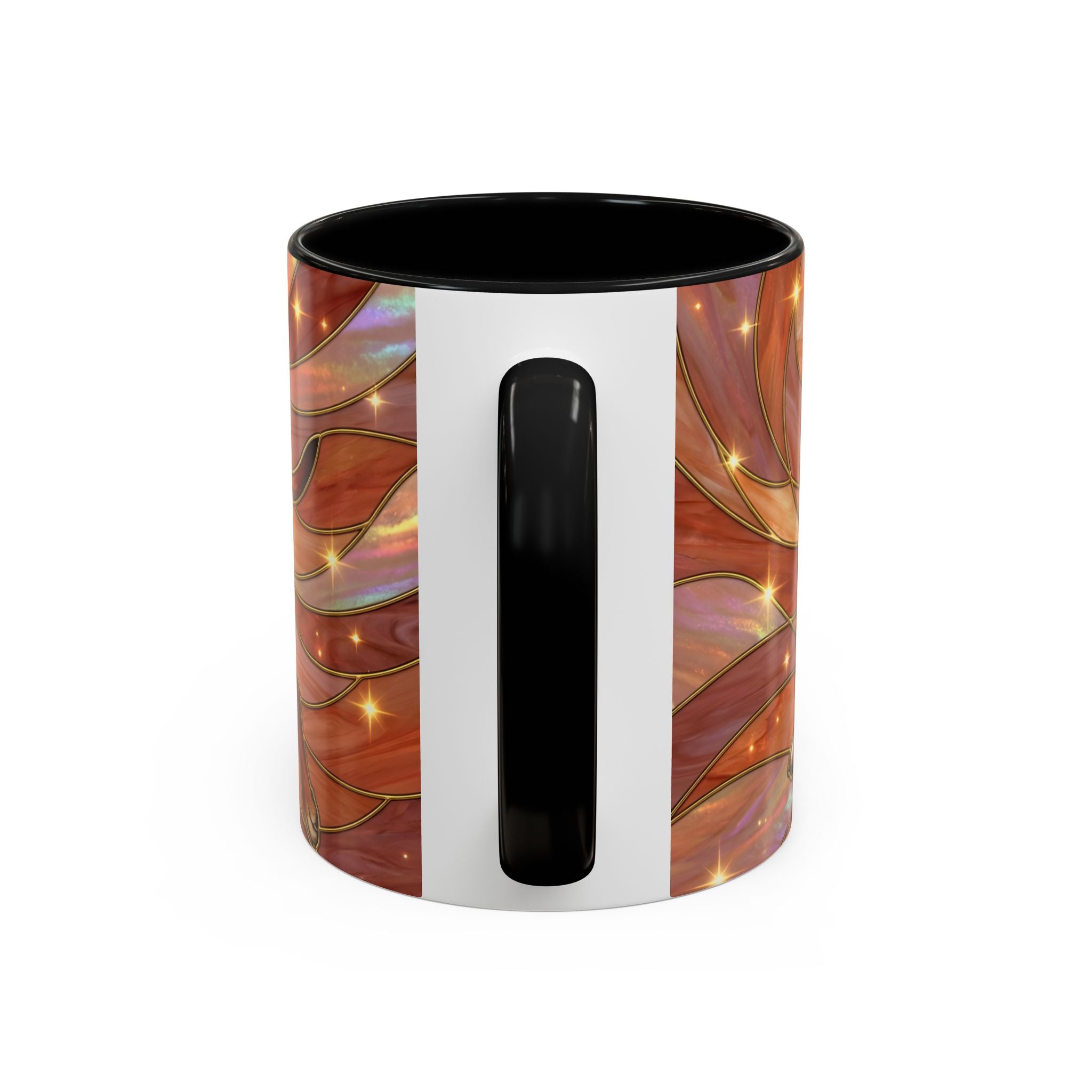 Warm Ember Staffy Stained Glass Style Mug
