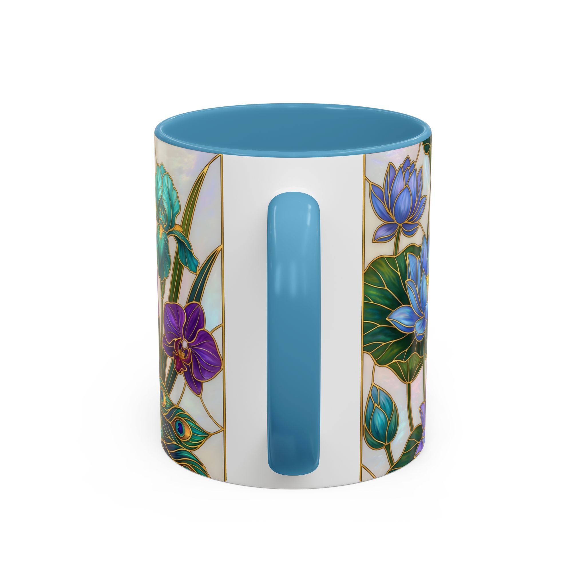 Flying Peacock Stained Glass Style Mug