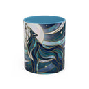 Moon Howl Wolf Stained Glass Style Mug