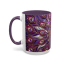 Purple Peacock Stained Glass Style Mug